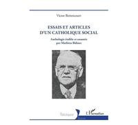 Essais et articles d’un catholique social - Mathieu Bidaux - L'harmattan - broché - Essai