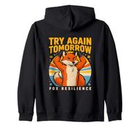 Essayer à Nouveau Demain Fox Resilience Citation de Motivation Sweat à Capuche