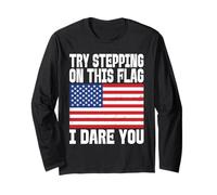 Essayez de Marcher sur ce Drapeau américain Manche Longue