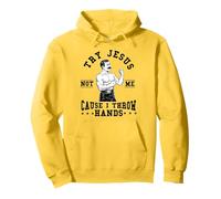 Essayez Jesus Not Me Cause I Throw Hands Christian Boxer Boxing Sweat à Capuche