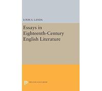 Essays In Eighteenth-Century English Literature