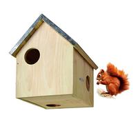 Esschert Abri en Bois et Zinc pour ecureuil 20.5x24x29 cm