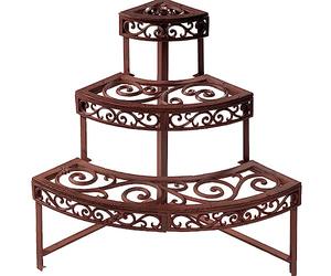 Esschert Bph32 Etagere Quarter Round Fonte Marron 66 x 49 x 49 cm