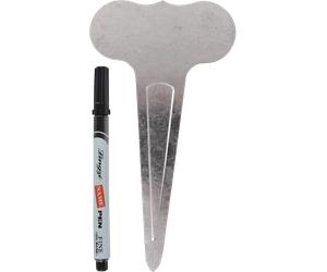 Esschert Design 6 Etiquettes à Plantes avec Marqueur Permanent - 6 pièces