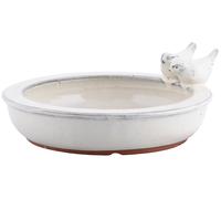 Esschert Design Abreuvoir Pour Oiseaux Rond En Terre Cuite, 3 Couleurs, 26,9 cm