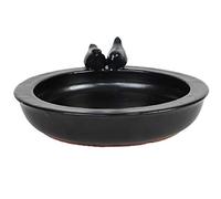Esschert Design Bain d'oiseau rond L 32,9 x l 30,7 x H 10,9 cm Anthracite