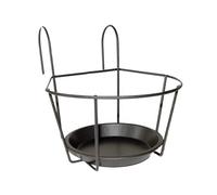 Esschert Design Accroche Pot de Balcon Gris Petit modèle