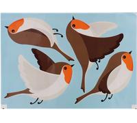 Esschert Design Autocollants pour Fenêtre "Oiseaux" - 1 pcs