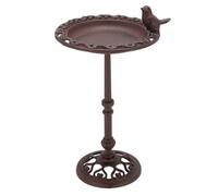 Esschert Design Bain d'oiseau en Fonte sur Pied 23 x 23 x 39 cm
