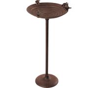 Esschert Design Bain d'oiseaux avec pied & et oiseaux décoratifs 60 cm - Fonte