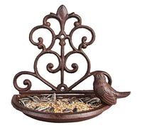 Esschert Design Bain Oiseau Mural Fonte Alimentation Bol