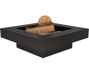 Esschert Design Brasero carré en métal Noir
