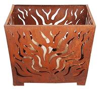 Esschert Design Brasero grillagé rectangulaire Rouille M