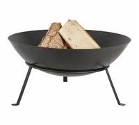 Brasero rond en métal sur pied 49,5 x 24,5 cm