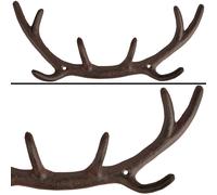 Esschert Design Cerf Crochet Mural Crochet Vestiaire Fonte Braun Campagne
