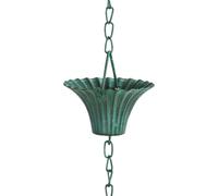 Esschert Design Chaîne d'eau de pluie vert-de-gris ; TH88 ; 7,9x7,9x254,0 cm