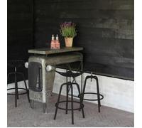 Esschert Design Chaise de tracteur de bar Noir