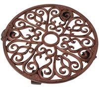 Esschert Design Chariot de Plantation Rond L en Fonte