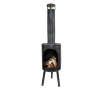 ESSCHERT DESIGN-Chauffe terrasse rond noir 40 x 39 x 154 cm