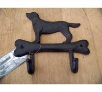 Esschert Design Chien sur os Crochet ; LH231 ; 19,3x4,8x18,3 cm