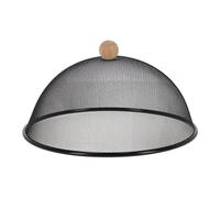 ESSCHERT DESIGN-Cloche alimentaire noire en métal et bois - diamètre 30 x H 16 cm