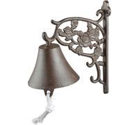 Esschert Design Cloche de porte avec motif de roses - Fonte