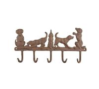 Esschert Design Crochet de garde-robe 5 chiens
