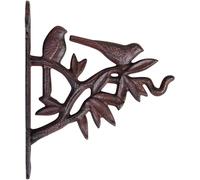 Esschert Design Crochets décoratifs Oiseaux marron Fonte 4,8 cm x 19,7 cm x 22,4 cm Deko