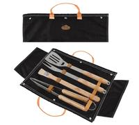 Esschert Design Denim Set d'ustensiles pour Barbecue dans Un Sac Pratique