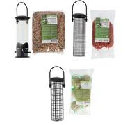 Esschert Design Distributeur de nourriture pour oiseaux Set complet S 3 pcs.