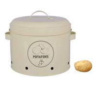 Esschert Design Dose Inventaire Pommes Boîte Couvercle Acier Crème