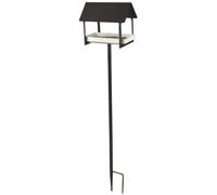 Esschert Design Doublure Maison Support Oiseau Petite Gris Blanc Métal Barre