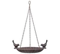 Fallen Fruits Ltd - Bain d’Oiseaux à Suspendre avec 2 Oiseaux - Marron