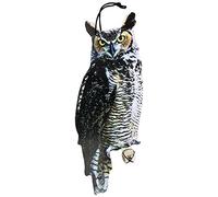 Épouvantail hibou en zinc - Marron - H 40,5 cm