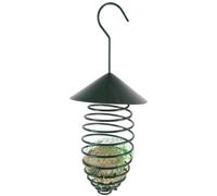 Esschert Design - Mangeoire suspendue pour boules de graisse - métal toit crochet H24cm vert foncé