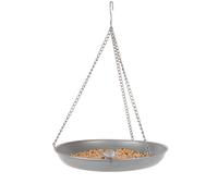Esschert Design Grey Metal Mangeoire pour oiseaux suspendue ; FB403 ; 30,4x30,4x5,8 cm