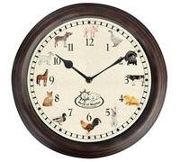 Esschert Design Horloge avec sons d'animaux de ferme