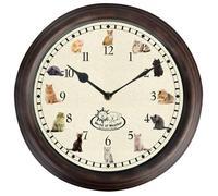 Esschert Design Horloge avec sons de chat
