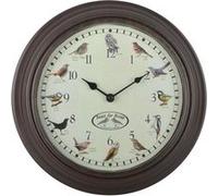 Esschert Design Horloge avec Sons d'Oiseaux Mural Salon Maison Intérieur Multicolore G