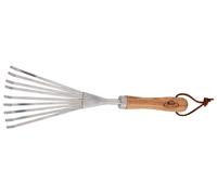 Esschert Design Jardin Main Feuilles Râteau Petit Rateau à à Feuille Inox Bois