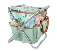Tabouret range-outils imprimé roses