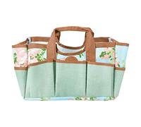 Esschert Design Jute Sac à Outils de Jardin avec Impression Rose, 29 x 24 x 25 cm, avec de Nombreuses Poches, Pliable, avec bandoulière