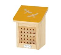 Esschert Design Maison à abeilles en bois Best For Birds Pochoir jaune G