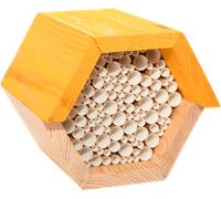 Maison à abeilles hexagonale - L 14,6 x l 14,8 x H 12,8 cm