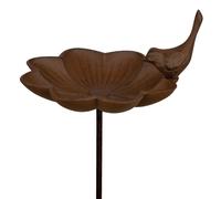 Esschert Design FB302 Bain d'oiseaux en Fonte sur Piquet Marron Taille L