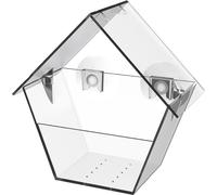 Esschert Design Mangeoire de fenêtre Transparent avec 2 ventouses