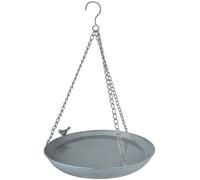 Esschert Design Mangeoire Oiseau Gris en Métal Suspendue FB403, 30 x 30 cm