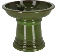 Esschert Design | Mangeoire pour oiseaux - Terre cuite - Vert - Résistant aux intempéries, décoratif, stable