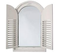 Miroir porte bois beige