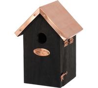 Esschert Design Nichoir Troglodyte noir avec toit en cuivre - 100 % bois